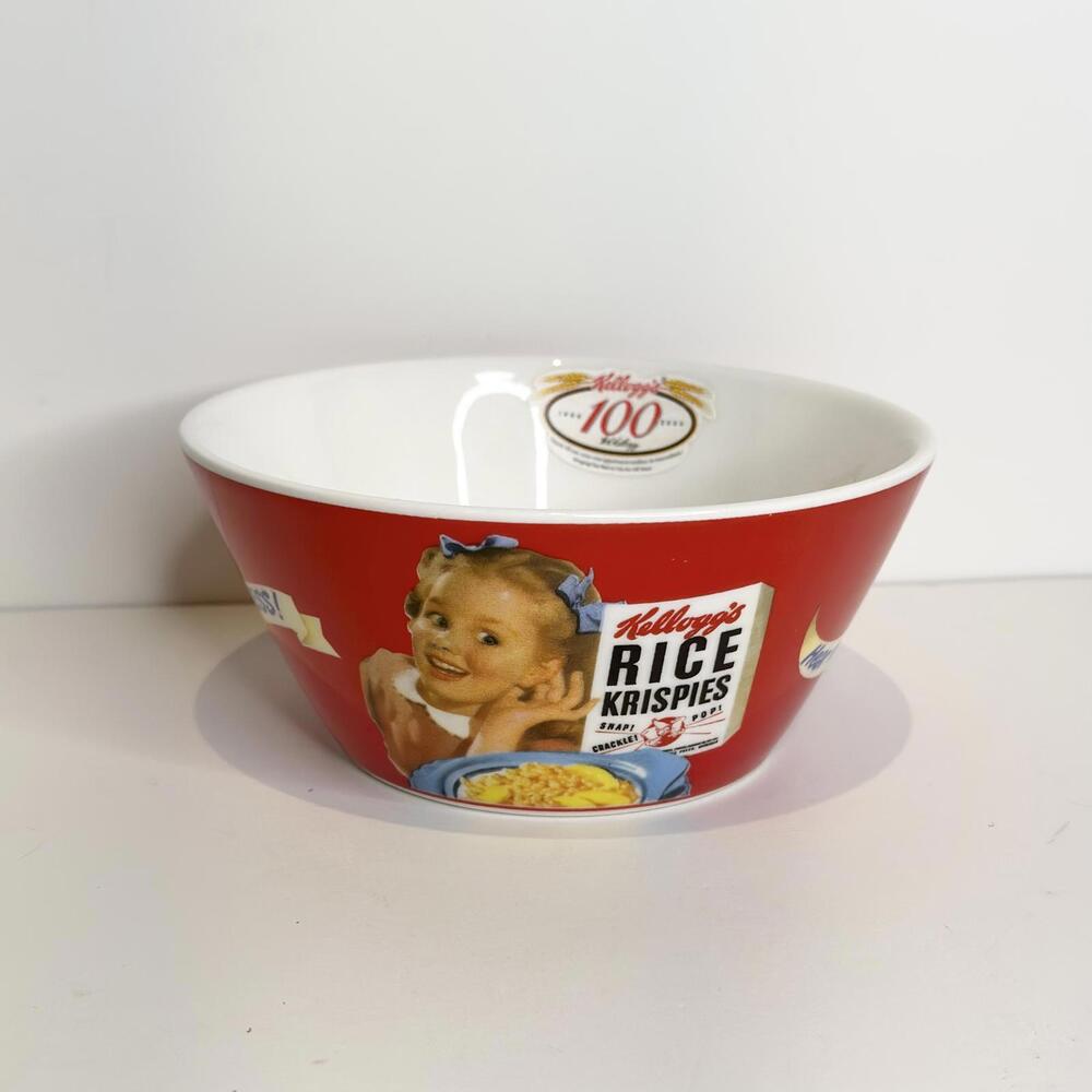 Vintage Kellogg's Rice Krispies Vintage Ceramic Cereal Bowl